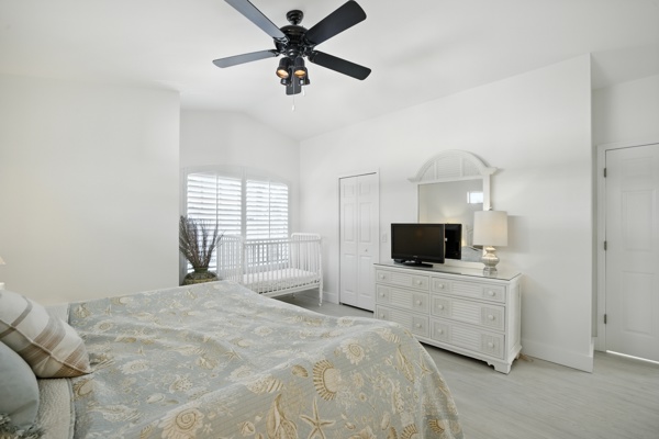 Large guest king bedroom with abundant natural light at Pinnacle, Unit 2503 Naples vacation rental
