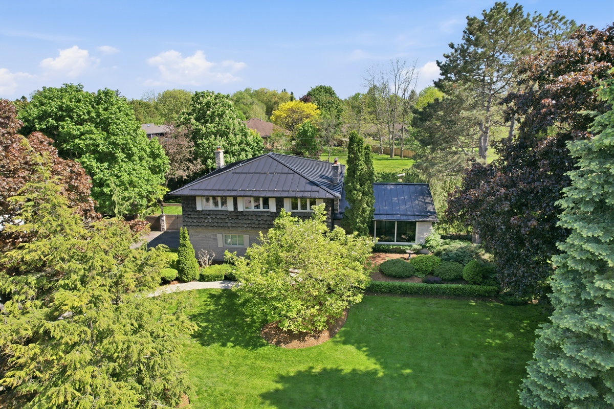 Exterior detail — stone and cedar shingles