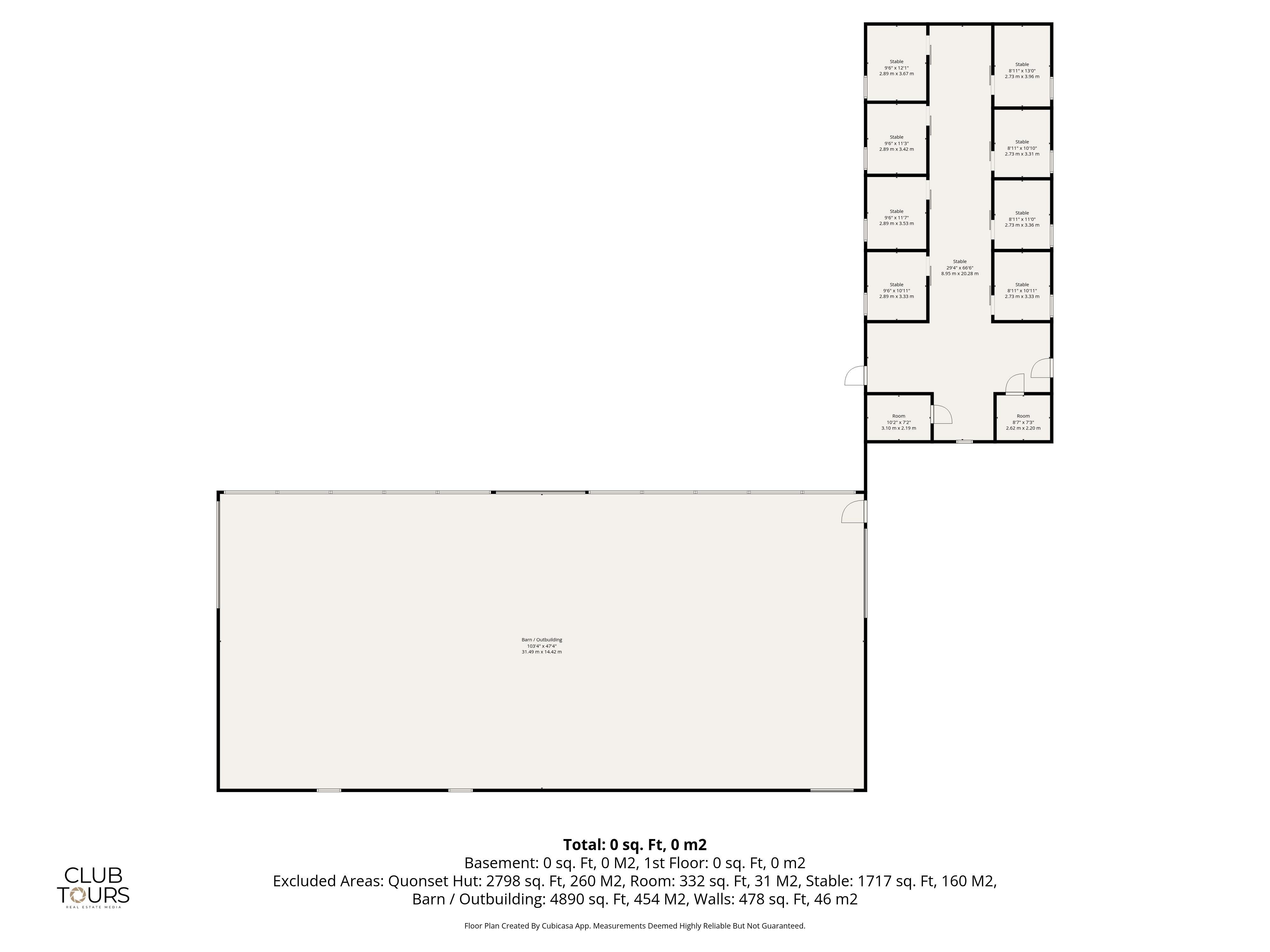 Floor plan - Horse barn