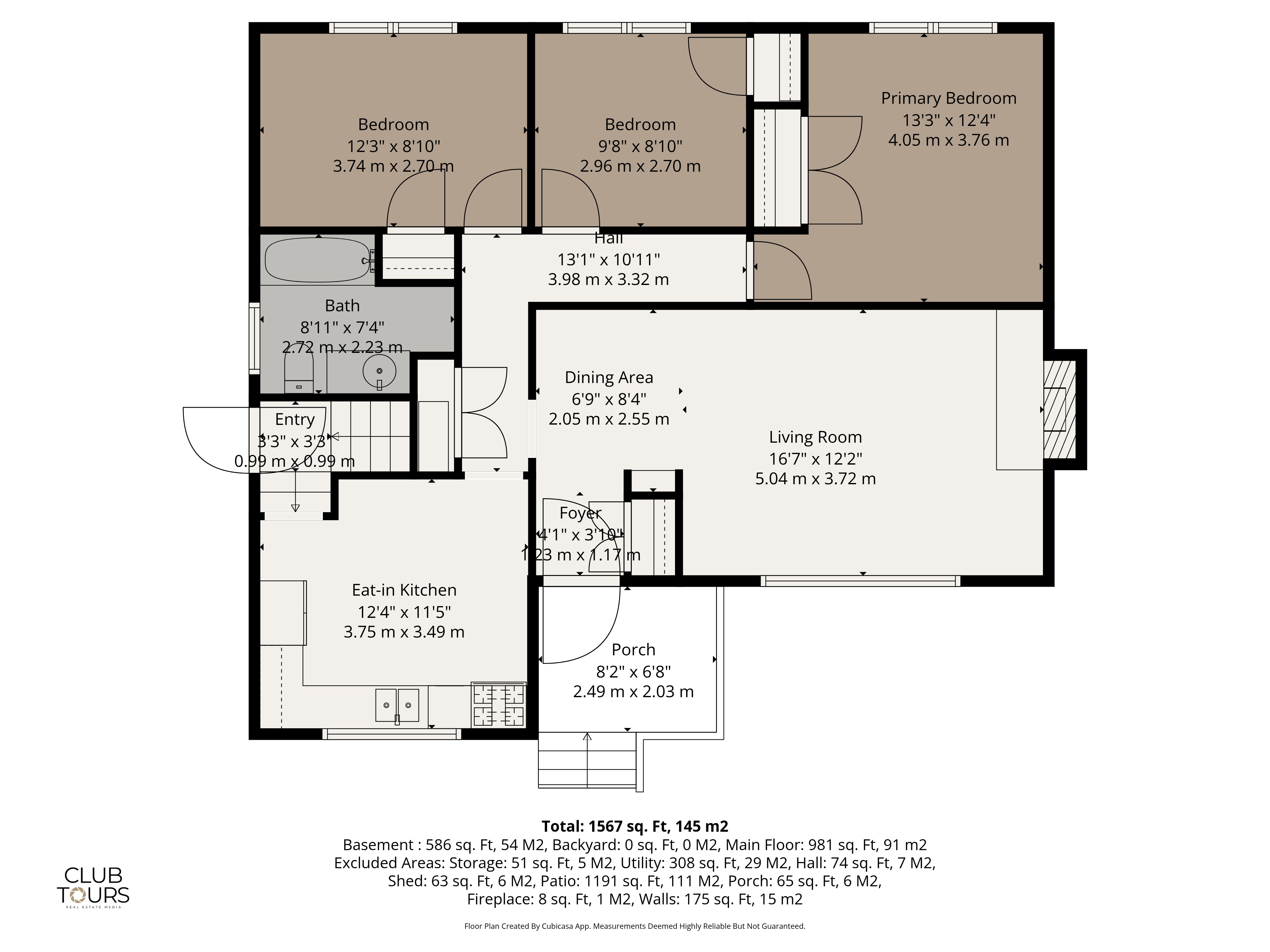 Main floor plan — Royal Crescent bungalow London Ontario
